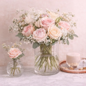Flower vase arrangement