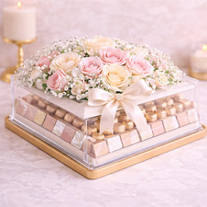 Chocolate tray arrangement